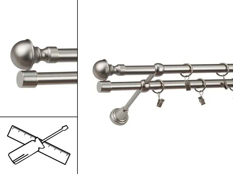 Garniža 19x19mm - 2rady - BOSTON - satin