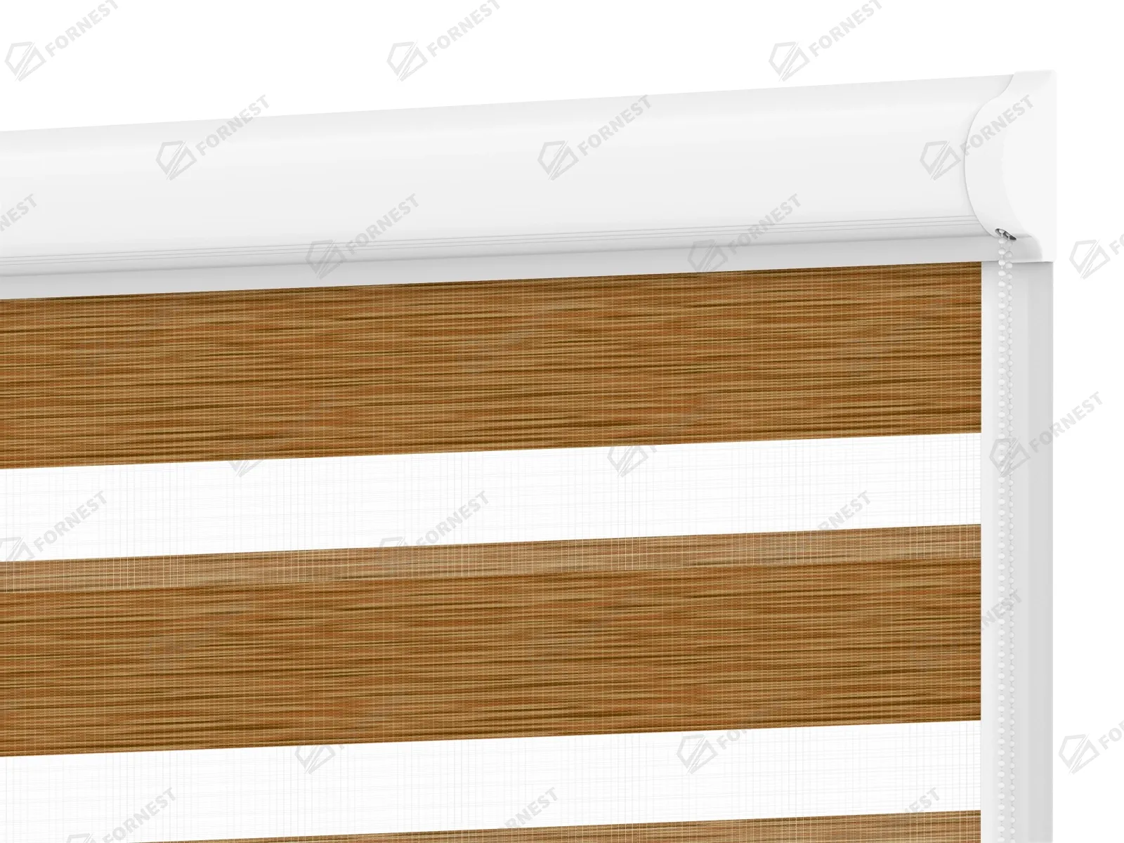 Roleta SWING LITE - deň a noc - látka Maurícius 65 - hnedá (dub zlatý)