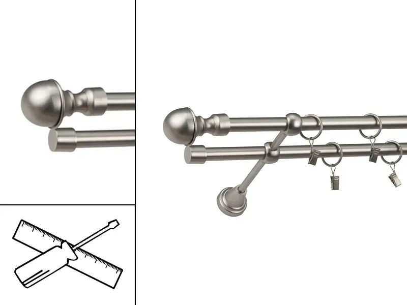 Garniža 16x16mm - 2rady - BOSTON - satin