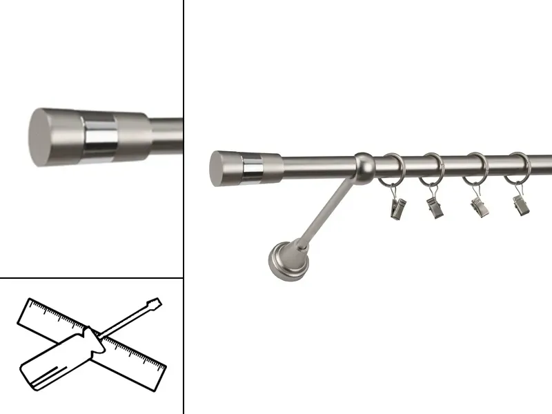 Garniža 19mm - 1rad - VOLEO - satin