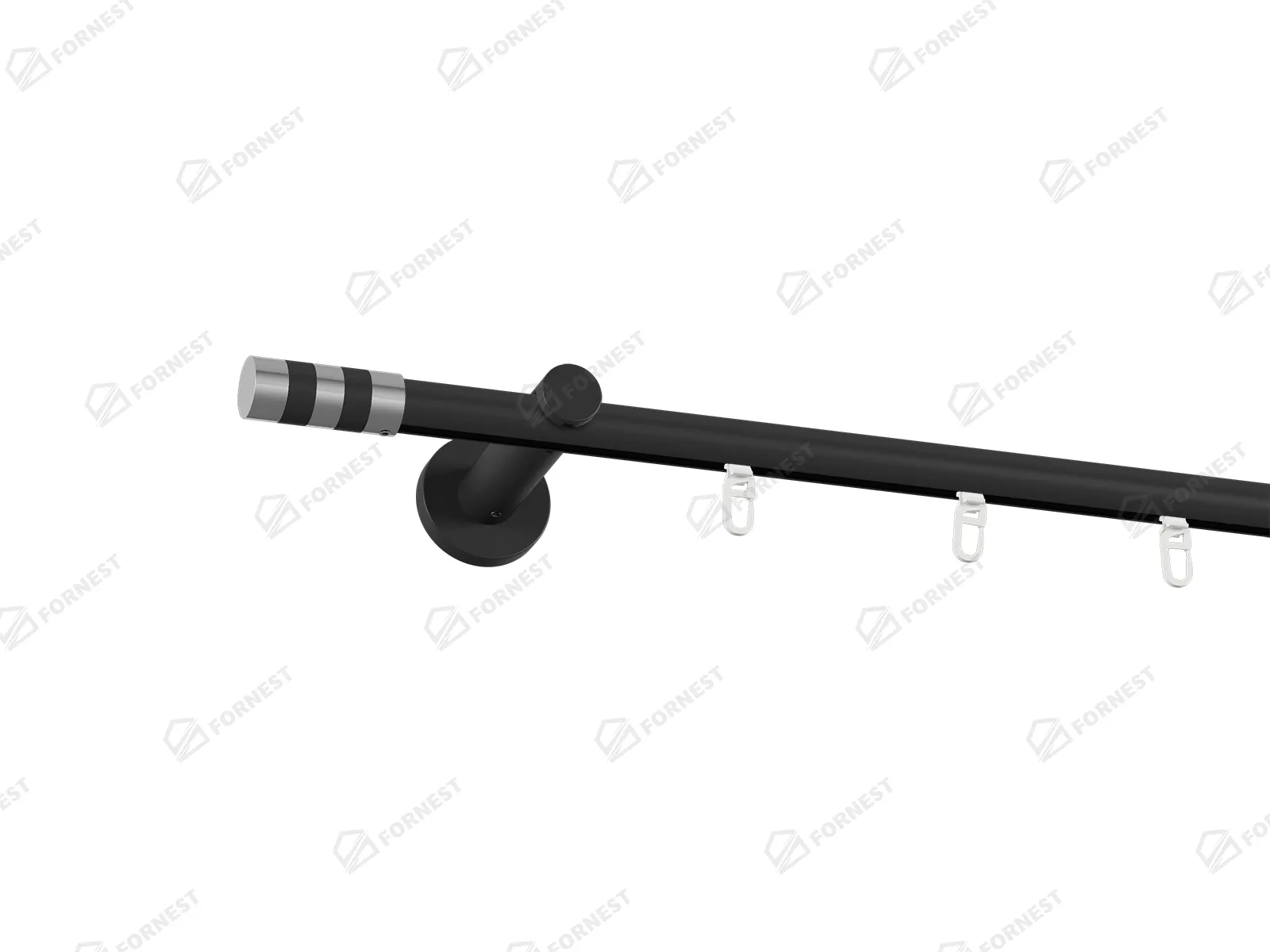 Garniža 19mm drážková tyč - 1rad - VALEC - čierna