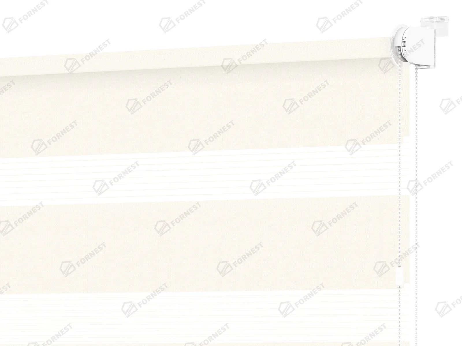 Roleta MINI - deň a noc - látka Zakynthos 03 - slonová kosť