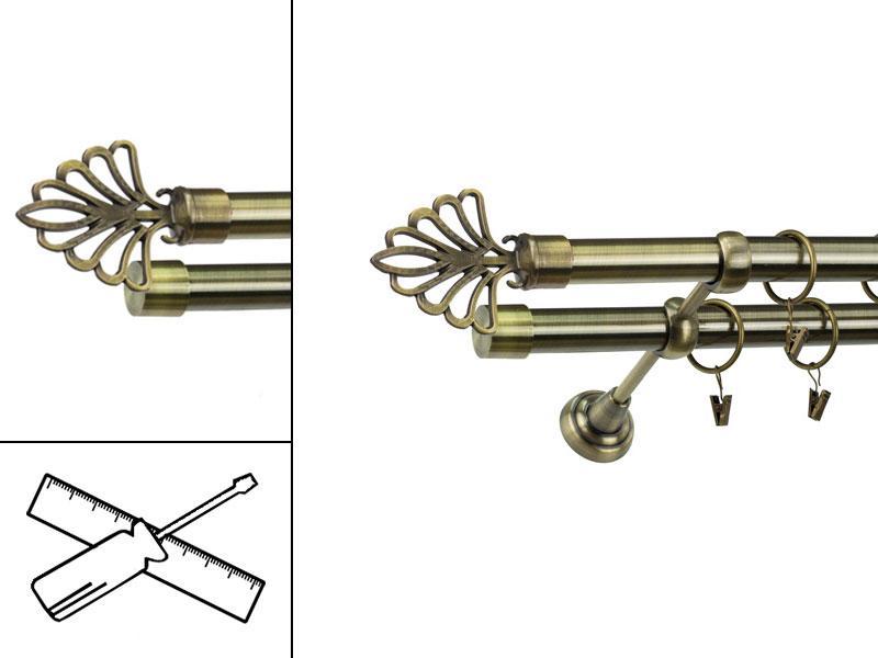 Garniža 25x25mm - 2rady - MODERN - antik