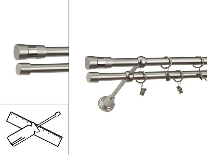 Garniža 19x19mm - 2rady - VOLEO - satin