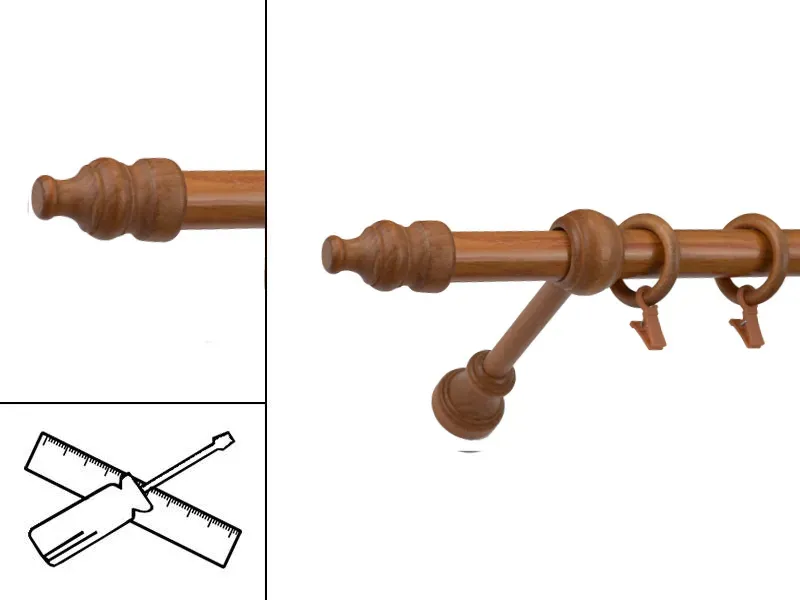 Garniža drevená 28mm jednoradová - JELŠA