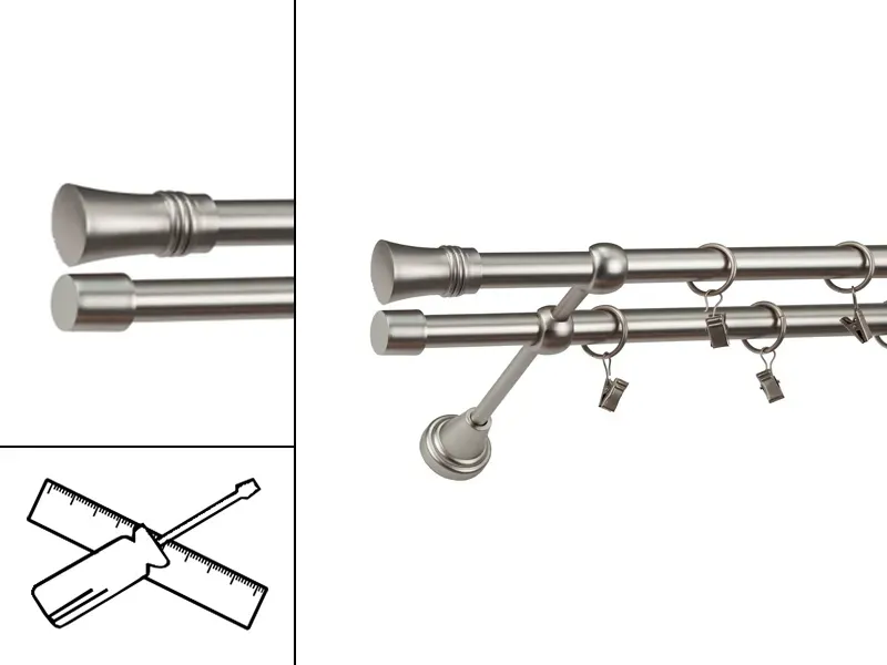 Garniža 19x19mm - 2rady - CAPRI - satin