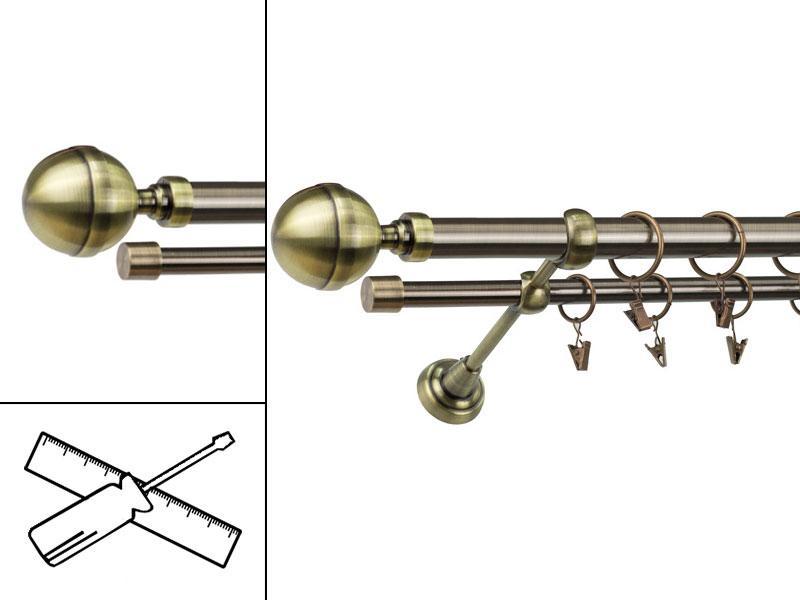 Garniža 25x16mm - 2rady - KALISTO - antik
