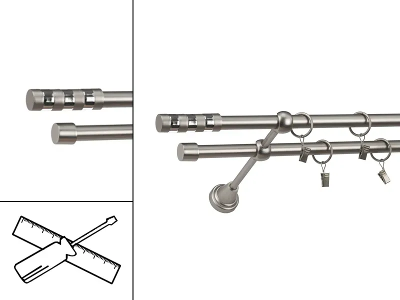 Garniža 16x16mm - 2rady - SIGMA - satin