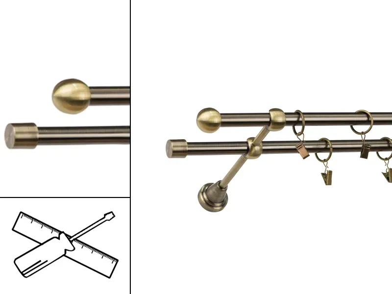 Garniža 16x16mm - 2rady - BOLOGNA - antik