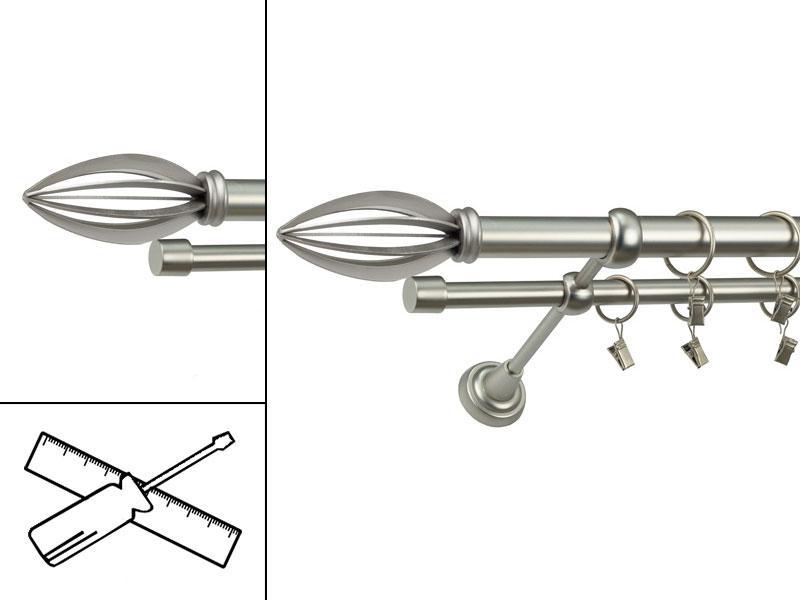 Garniža 25x16mm - 2rady - PANTEON - satin