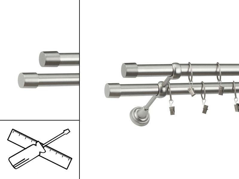 Garniža 25x25mm - 2rady - PULLO - satin