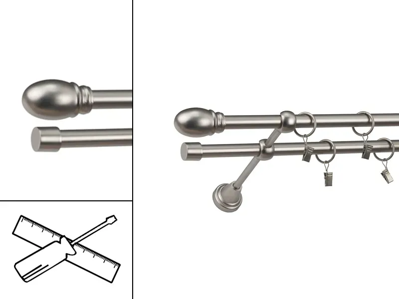 Garniža 16x16mm - 2rady - BELUNO - satin