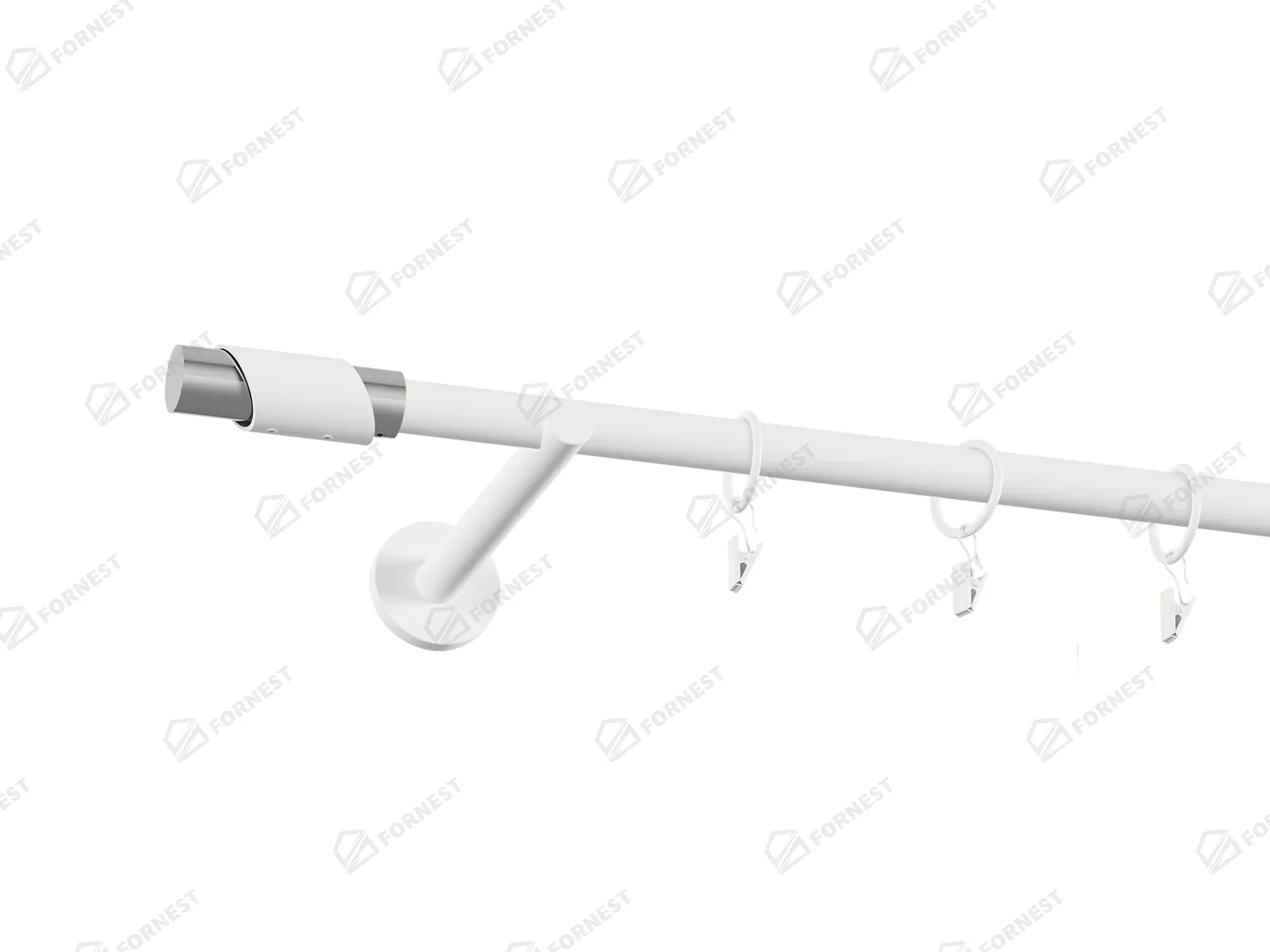 Garniža 19mm obyčajná tyč - 1rad - PARIS - biela