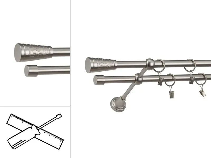 Garniža 16x16mm - 2rady - SEVILLA - satin