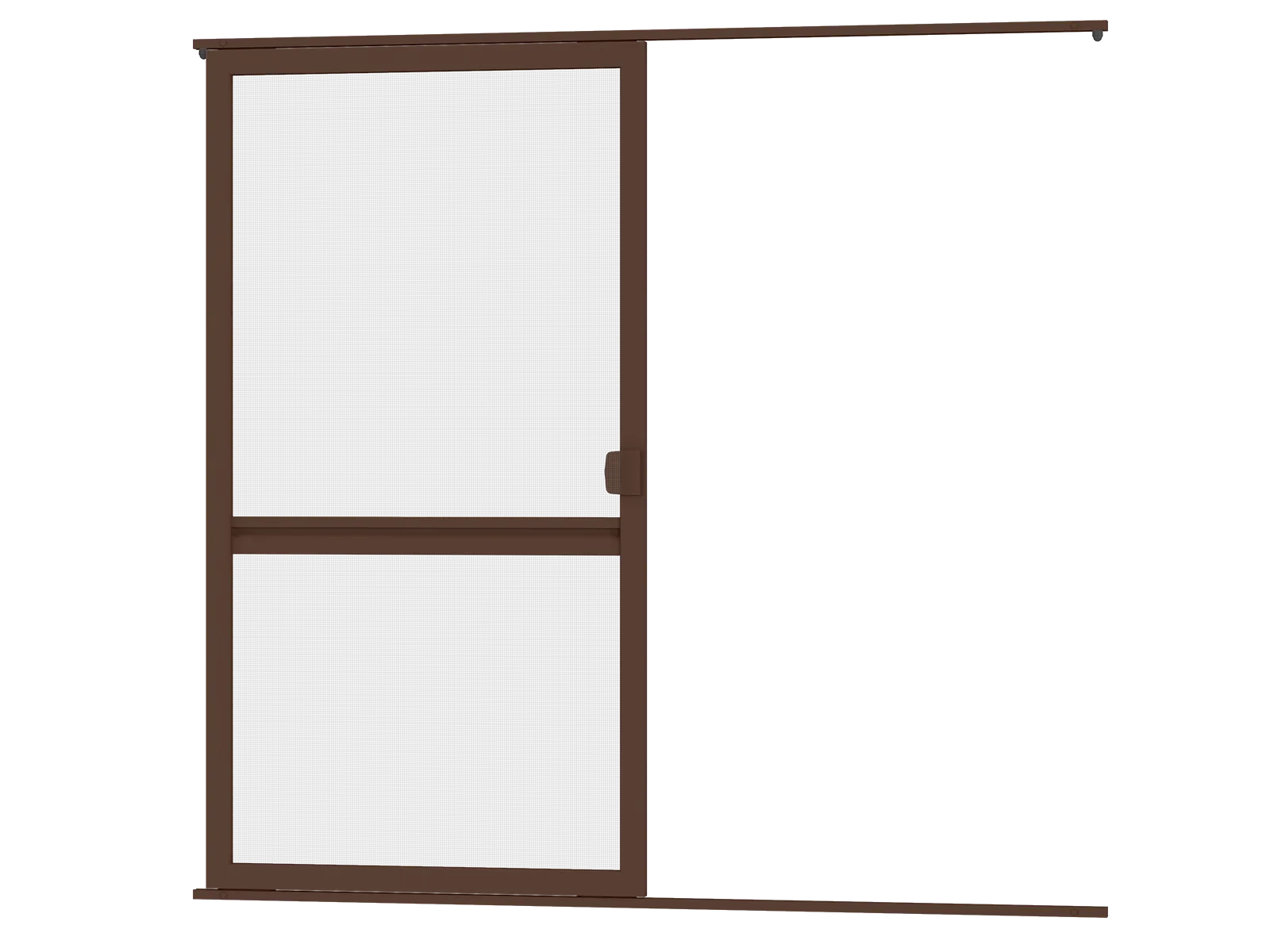 Sieťky na DVERE- posuvné - TMAVOHNEDÁ - s priečkou