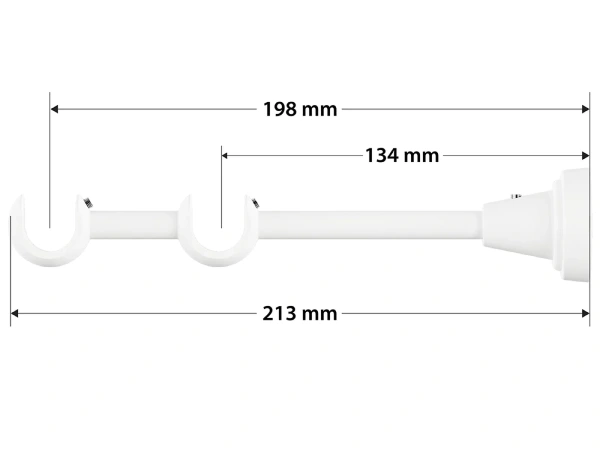 Garniža 19x19mm obyčajná tyč - 2rady - PARIS - čierno biela 4