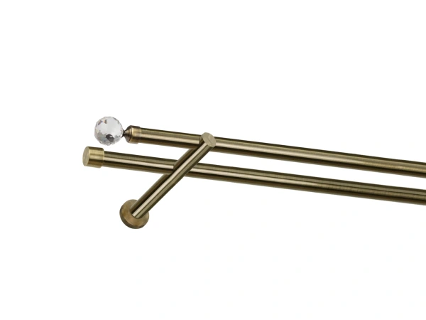 Garniža 19x19mm - 2rady - GUĽA CRYSTAL - antik 1