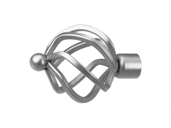 Garniža 19mm - drážková tyč - 1rad - SPIRAL - satin 2