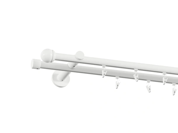 Garniža 19x19mm drážková tyč - 2rady - TODI MAX - biela 2