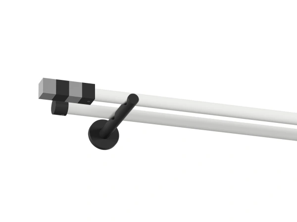 Garniža 19x19mm obyčajná tyč - 2rady - KVADRAT - bielo čierna 1