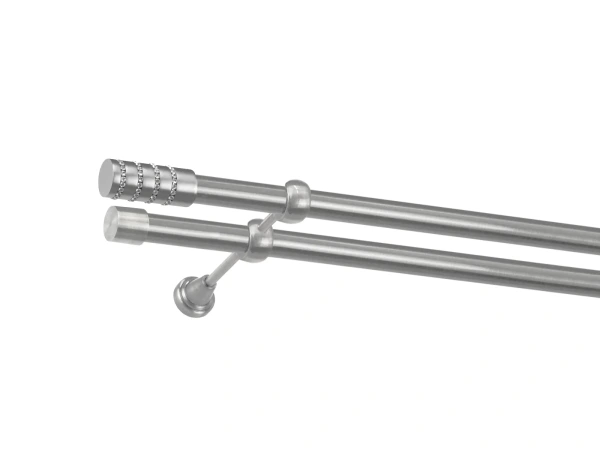 Garniža 25x25mm - 2rady - CYLINDER CRYSTAL - satin 1