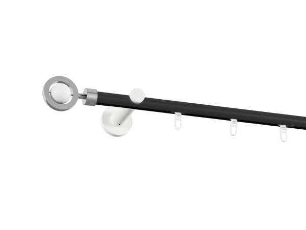 Garniža 19mm drážková tyč - 1rad - SFERA - čierno biela