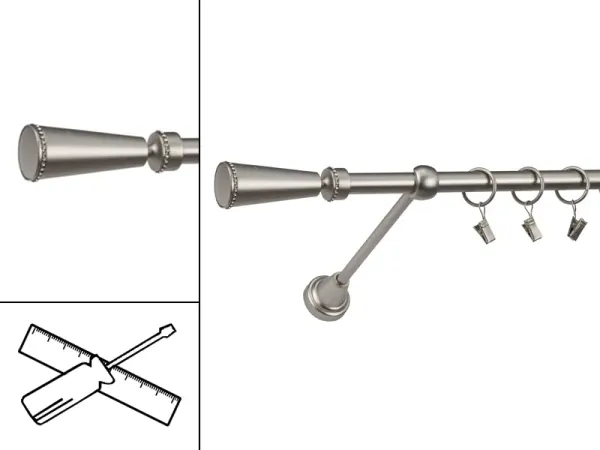 Garniža 16mm - 1rad - MILANO CRYSTAL - satin