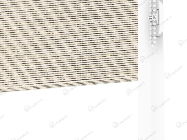 Roleta SWING LITE - deň a noc - látka Maurícius 69 - béžová (čierny dekor) 4