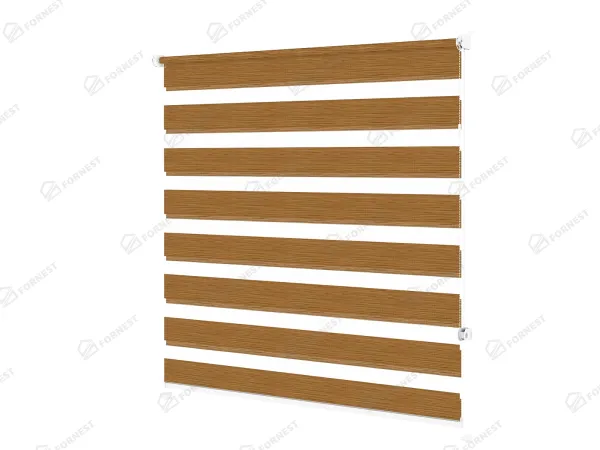 Roleta MINI - deň a noc - látka Maurícius 65 - hnedá (dub zlatý) 1