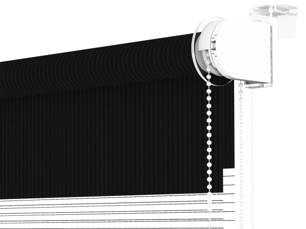 Roleta MINI - deň a noc - látka Zakynthos 10 - čierna 3