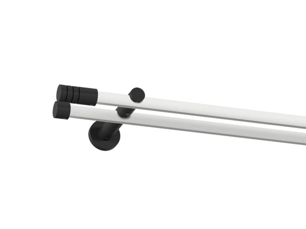 Garniža 19x19mm drážková tyč - 2rady - TECHNO - bielo čierna 1