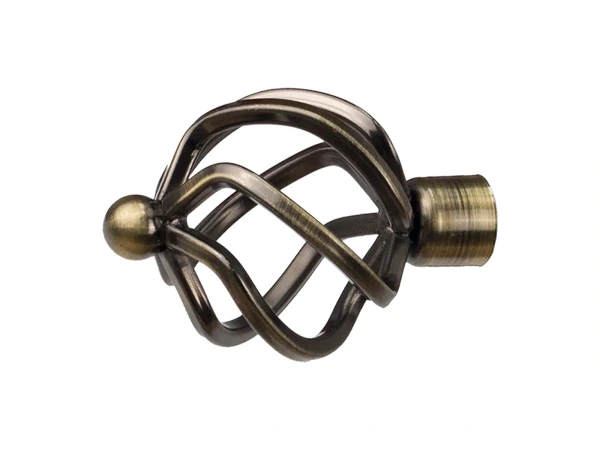 Garniža 19x19mm - drážková tyč - 2rady - SPIRAL - antik 2