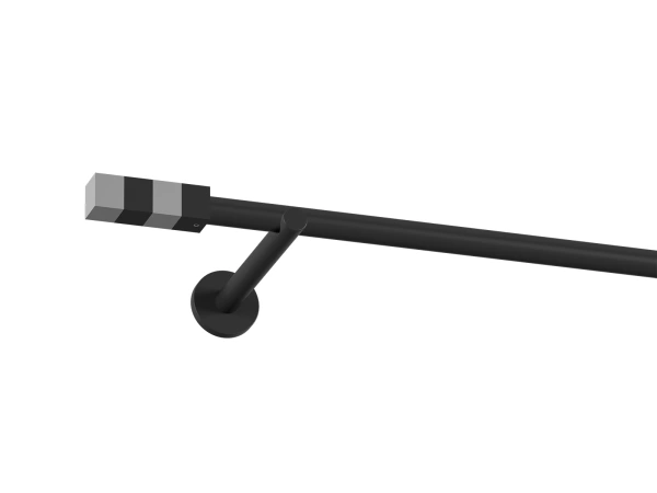 Garniža 19mm obyčajná tyč - 1rad - KVADRAT - čierna 1