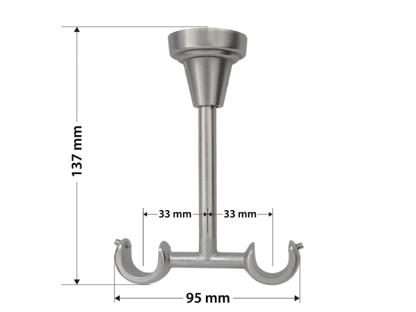 Garniža 19x19mm - 2rady - CYLINDER CRYSTAL - satin 5
