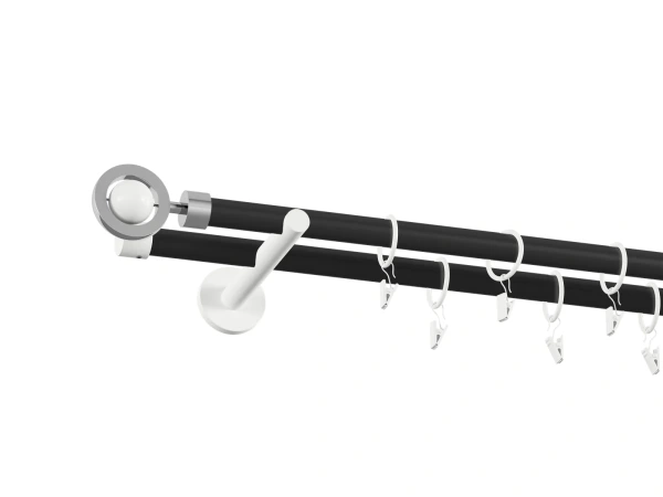 Garniža 19x19mm obyčajná tyč - 2rady - SFERA - čierno biela