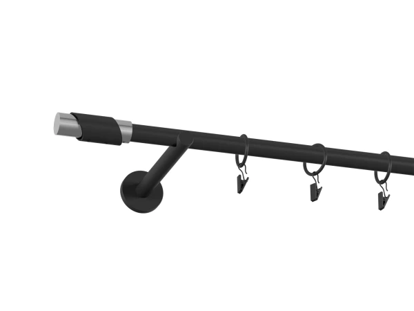 Garniža 19mm obyčajná tyč - 1rad - PARIS - čierna