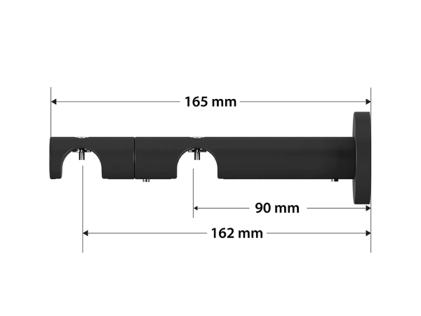 Garniža 19x19mm drážková tyč - 2rady - VALEC - bielo čierna 4