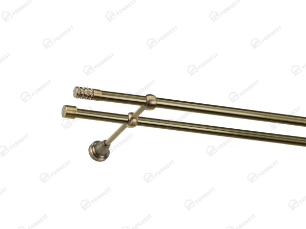 Garniža 16x16mm - 2rady - CYLINDER CRYSTAL - antik 1