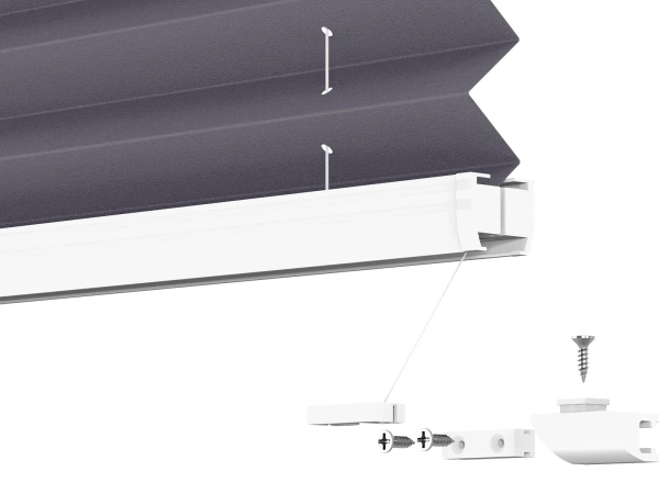 Plisé rolety LUX - látka Starless night 11187 - BLACKOUT (zatemňujúca) 9