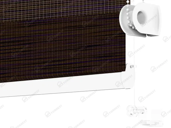 Roleta MINI - deň a noc - látka Maurícius 66 - tmavo hnedá (wenge) 4