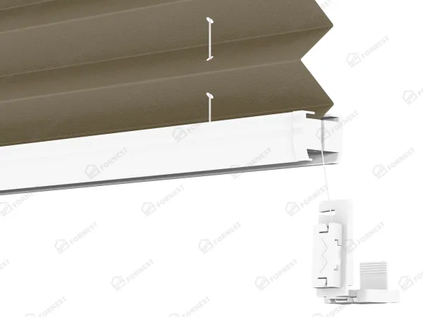 Plisé rolety LUX - látka Dark Coffee 11198 - BLACKOUT (zatemňujúca) 4