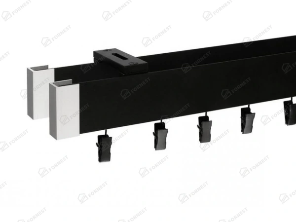 Garniža MODERN 2-drážková - do stropu - odtieň ČIERNA