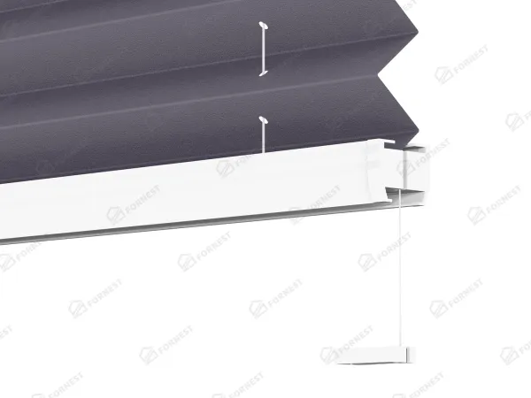 Plisé rolety LUX - látka Starless night 11187 - BLACKOUT (zatemňujúca) 6