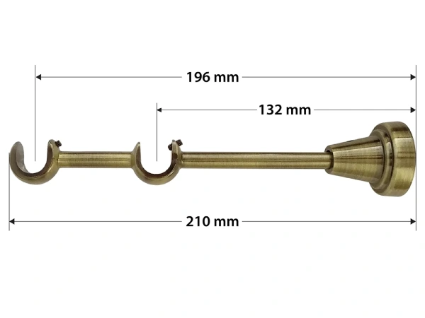 Garniža 16x16mm - 2rady - LINEA - antik 4