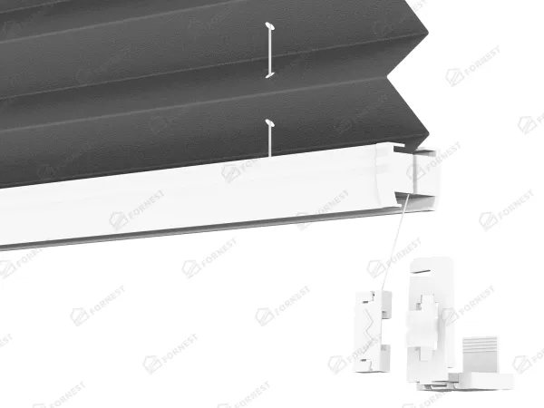 Plisé rolety LUX - látka Asphalt 11196 - BLACKOUT (zatemňujúca) 5