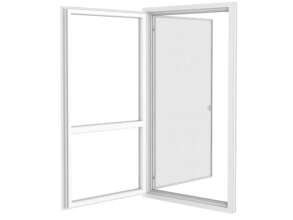 Siete proti hmyzu na DVERE - pántové v ráme SMART - BIELA - RAL 9016 - bez priečky 4