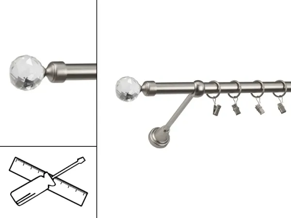 Garniža 19mm - 1rad - GUĽA CRYSTAL - satin