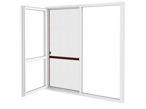 Siete proti hmyzu na DVERE - posuvné - ORECH - drevoimitácia - s priečkou 3