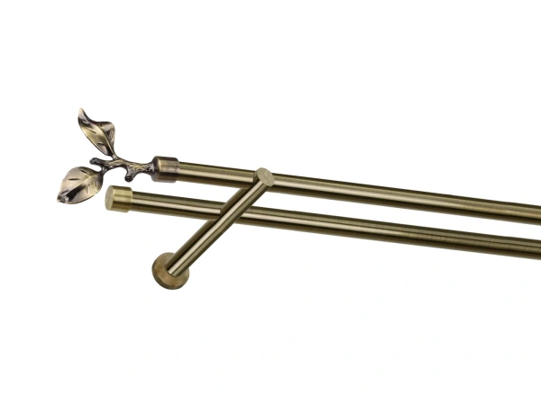 Garniža 19x19mm - 2rady - LIST ROSE - antik 1