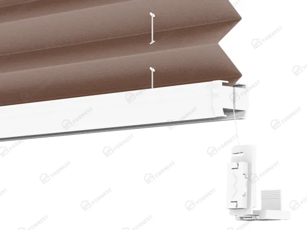 Plisé rolety LUX - látka Woody brown 11056 - PEARL 4